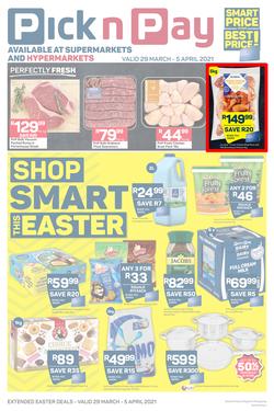 Pick n Pay Kwazulu-Natal :  Shop Smart This Easter (29 March - 05 April 2021), page 1