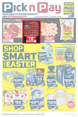 Pick n Pay Kwazulu-Natal :  Shop Smart This Easter (29 March - 05 April 2021), page 1