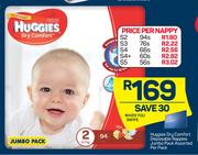 Huggies Dry Comfort Disposable Nappies Jumbo Pack Assorted-Per Pack