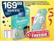 Pampers Active Baby Dry Disposable Nappies Value Pack (Assorted)-Per Pack
