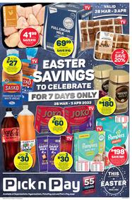 Pick n Pay KwaZulu-Natal : Easter Savings (28 March - 03 April 2022)