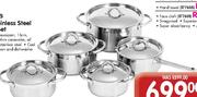 Primaries 10 Piece Stainless Steel Cookware Set