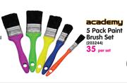 Academy 5-Pack Paint Brush Set-Per Set