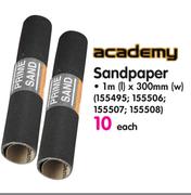Academy Sandpaper-1m(l)x300mm(w) Each