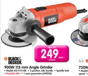 Black & Decker 900W 115mm Angle Grinder KG915-QS