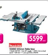 Makita 1500W 255mm Table Saw MLT100