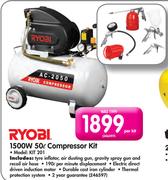 Ryobi 1500W 50L Compressor Kit KIT 201