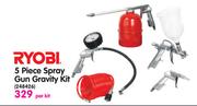 Ryobi 5 Piece Spray Gun Gravity Kit-Per Kit