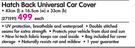 Stingray Hatch Back Universal Car Cover-43cm(l)x16.5cm(w)x33cm(h) Each