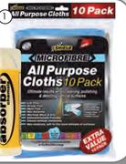 Shield 10 Pack Microfibre All Purpose Cloths