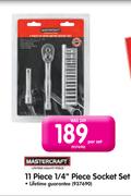 Mastercraft 11-Piece 1/4" Piece Socket Set
