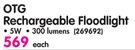 OTG 5W 300 Lumens Rechargeable Floodlight
