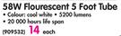 58W Flourescent 5 Foot Tube-Each
