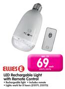 Ellies LED Rechargable Light With Remote Control