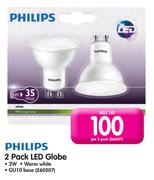 Philips 2 Pack LED Globe
