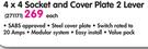 Lesco 4x4 Socket And Cover Plate-2 Lever