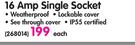 Masterplug 16 Amp Single Socket