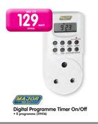 Major Tech Digital Programme Timer On/Off Each
