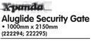 Xpanda Aluglide Security Gate 1000mmX2150mm