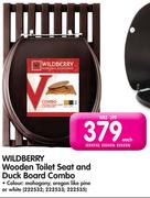 Wildberry Wooden Toilet Seat And Duck Board Combo
