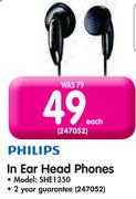 Philips In Ear Head Phones-SHE1350 Each