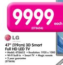 LG 47"(119cm) 3D Smart Full HD LED TV 47LB652