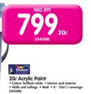 Dulux 20Ltr Acrylic Paint-Each