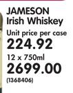 Jameson Irish Whiskey-12x750ml