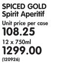 Spiced Gold Spirit Aperitif-12x750ml