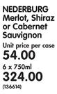 Nederburg Merlot, Shiraz Or Cabernet Sauvignon-6x750ml