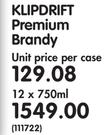 Klipdrift Premium Brandy-12x750ml