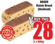 Boxer Raisin Bread Unsliced-2 x 600g