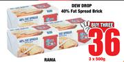 Dew Drop 40% Fat Spread Brick-For 3 x 500g