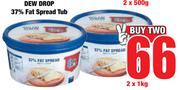 Dew Drop 37% Fat Spread Tub-For 2 x 1Kg