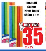 Marlin Colour Kraft Rolls 480m x 1m-2 x 5's