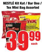 Nestle Kitkat/Barone/Tex Mini Bag Assorted-Each