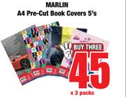 Marlin A4 Pre Cut Book Covers 5's x 3 Packs