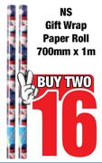 NS Gift Wrap Paper Roll 700mm x 1m-For 2
