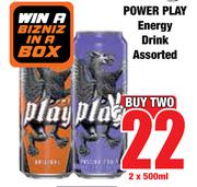Power Play Energy Drink Assorted-2 x 500ml