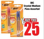Bic Crystal Medium Pens Assorted-For 2