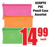 Scripto PVC Pencil Case Assorted-Each