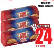 Yum Fun Marie Biscuits-3 x 150g