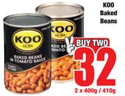 Koo Baked Beans-2 x 400g/410g