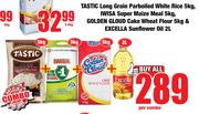 Tastic Long Grain Parboiled White Rice 5Kg,Iwisa Super Maize Meal 5Kg-Combo
