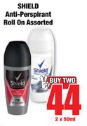 Shield Anti Perspirant Roll On Assorted-2 x 50ml