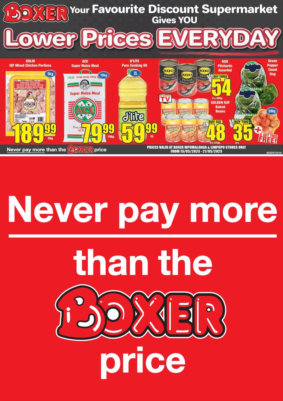 Boxer Limpopo & Mpumalanga : Lower Prices Everyday (15 May - 21 May ...