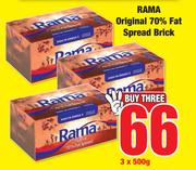 Rama Original 70% Fat Spread Brick-3 x 500g