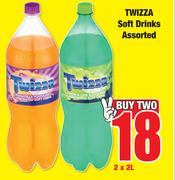Twizza Soft Drinks Assorted-2 x 2L