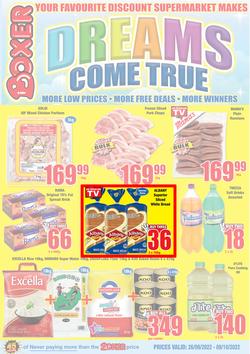 Boxer Super Stores Limpopo & Mpumalanga : Dreams Come True (26 September - 9 October 2022), page 1