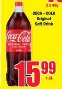 Coca Cola Original Soft Drink-1.5L